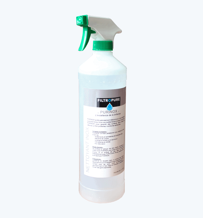 Spray nettoyant pour les surfaces en inox